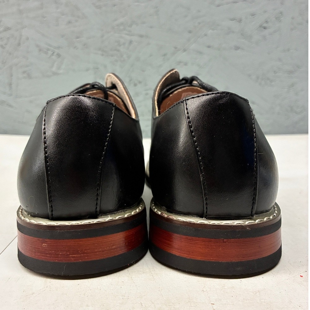 Bruno Marc Prince-6 Oxford Shoes Cap Toe Lace Up Men's Size 9 Black Formal Dress - Picture 10 of 13
